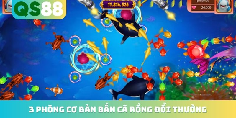 Bắn Cá Rồng Đổi Thưởng - Đồ Họa 3D Đỉnh Cao, Tặng Vốn 100K 2 3 phòng cơ bản bắn cá rồng đổi thưởng