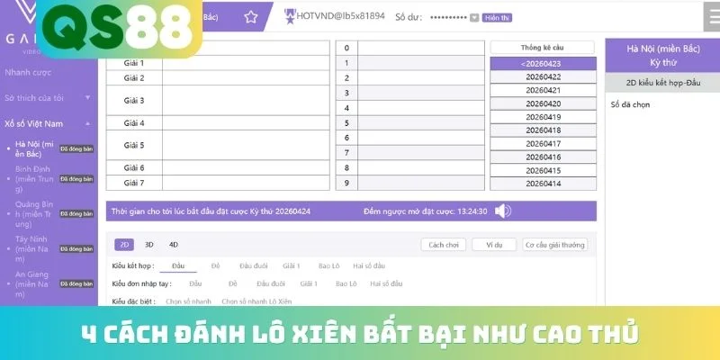 Hướng Dẫn Cách Đánh Lô Xiên QS88 - 5 Quy Tắc Cho Hội Viên 3 4 cách đánh lô xiên bất bại như cao thủ