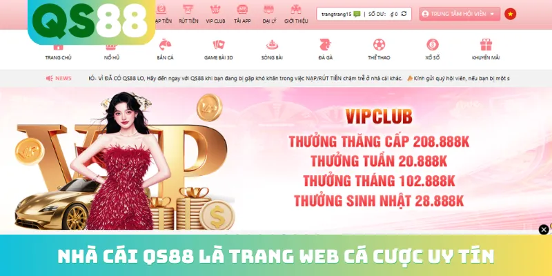 Nhà cái QS88 là trang web cá cược uy tín